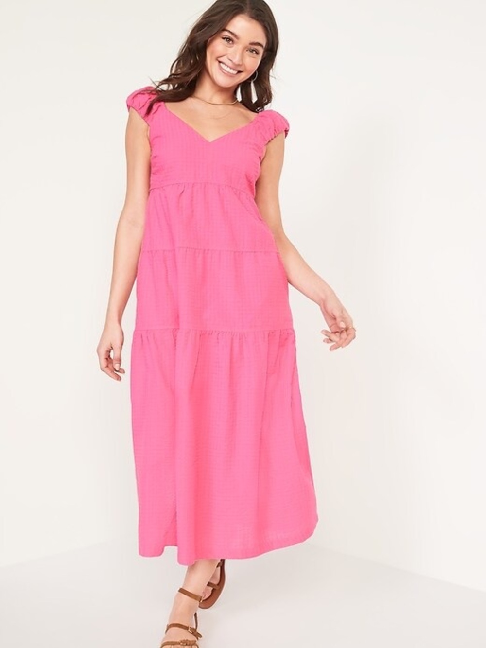 Pink Tiered Maxi Dress